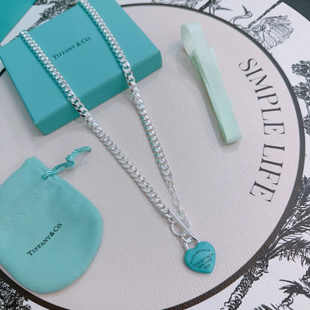 Tiffany & Co. Blue Heart Necklace